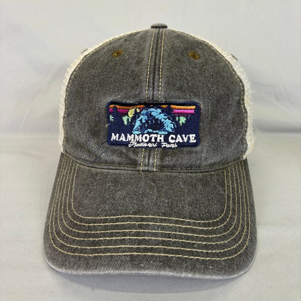 Headmost Mammoth Cave National Park Trucker Hat Unisex OSFM Grey Mesh Snapback